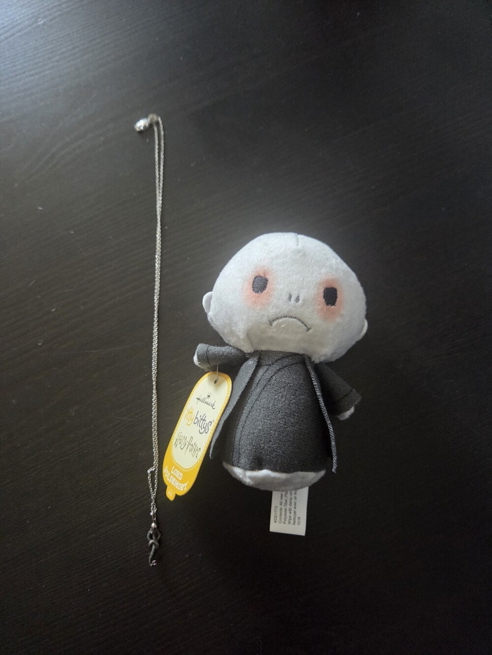Harry Potter Voldemort Hallmark Tiny Plush and The Dark Mark Necklace